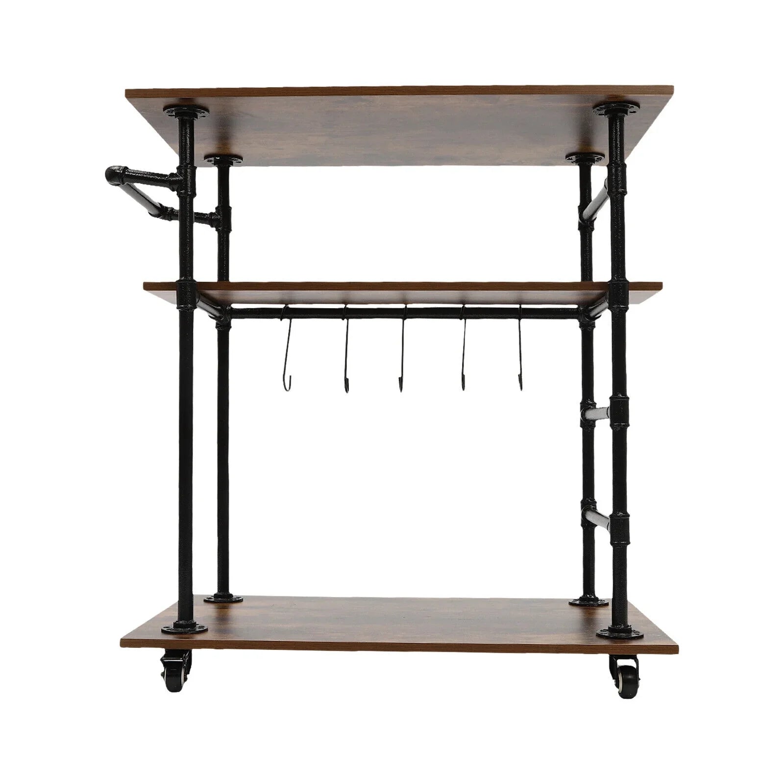 Universal Kitchen Wheels W/ Removable x17.7"W Cart Hooks x39.4"H 3 Layers 31.5"L