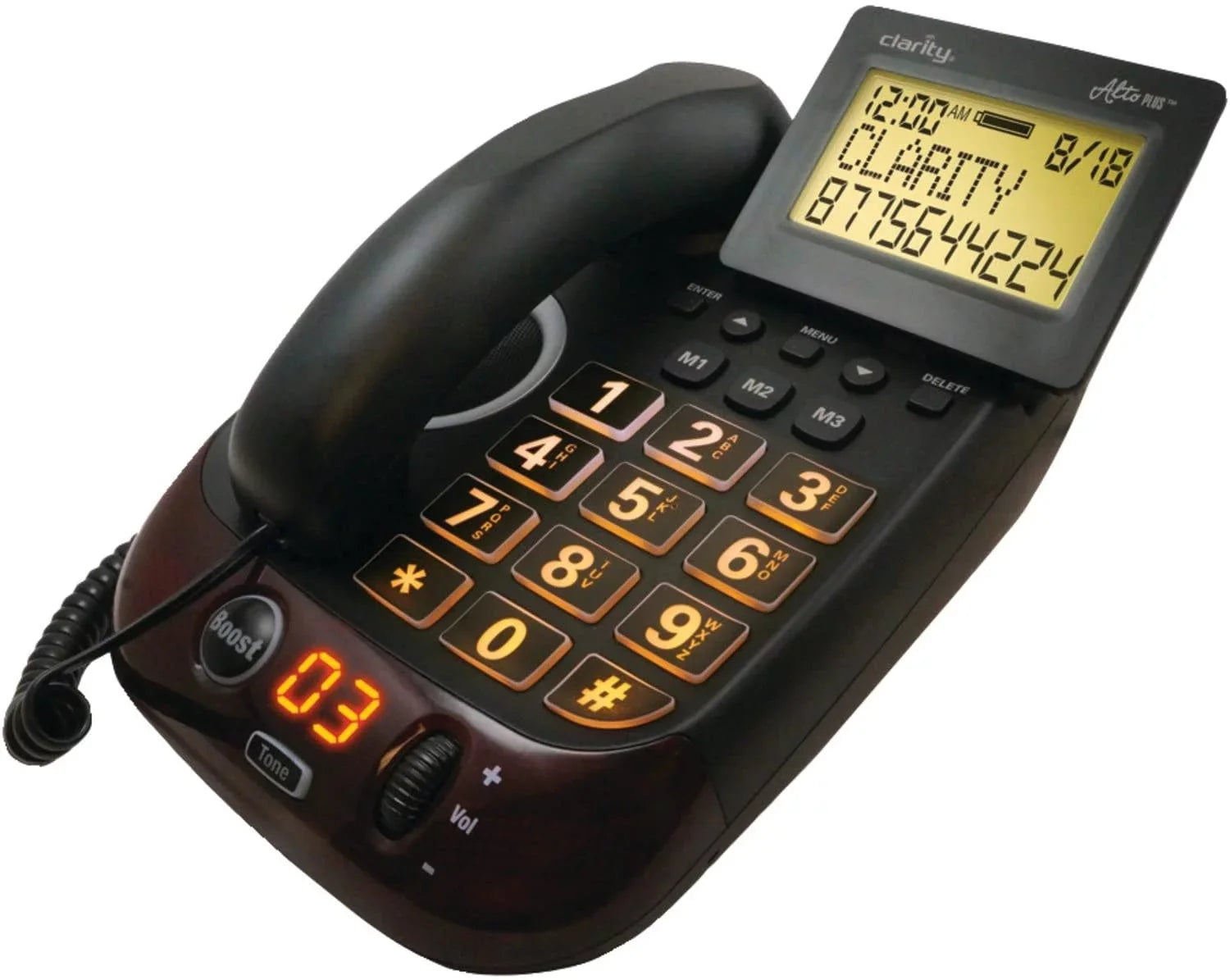 AltoPlus CID Big Black Button Extra Speakerphone, Loud Clarity