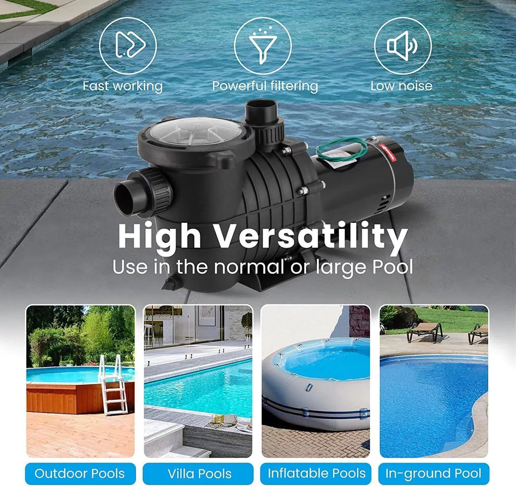 Denest Swimming Above Hbp1500¢¢ Inground/ 2.0hp Pump Ground Strainer 1500w with and Basket Pool Connectors