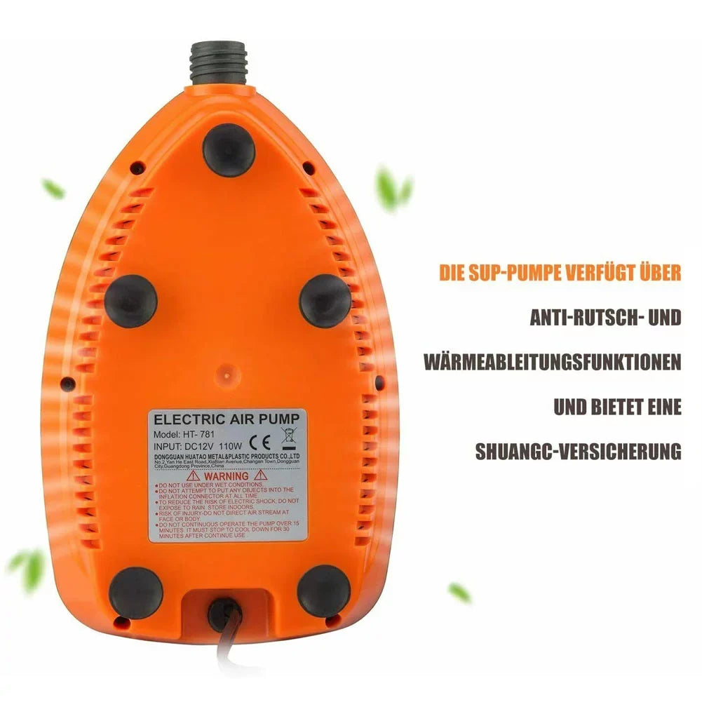 Electric High 16PSI Air 12V Paddle Orange Pump 2-Stage Intelligent Pressure PXIWS Board Pump