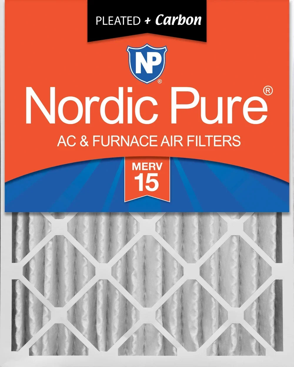MERV Filters Air Plus 5/8) Carbon (3 Pure 1 Pleated Nordic 20x24x4 15 Pack