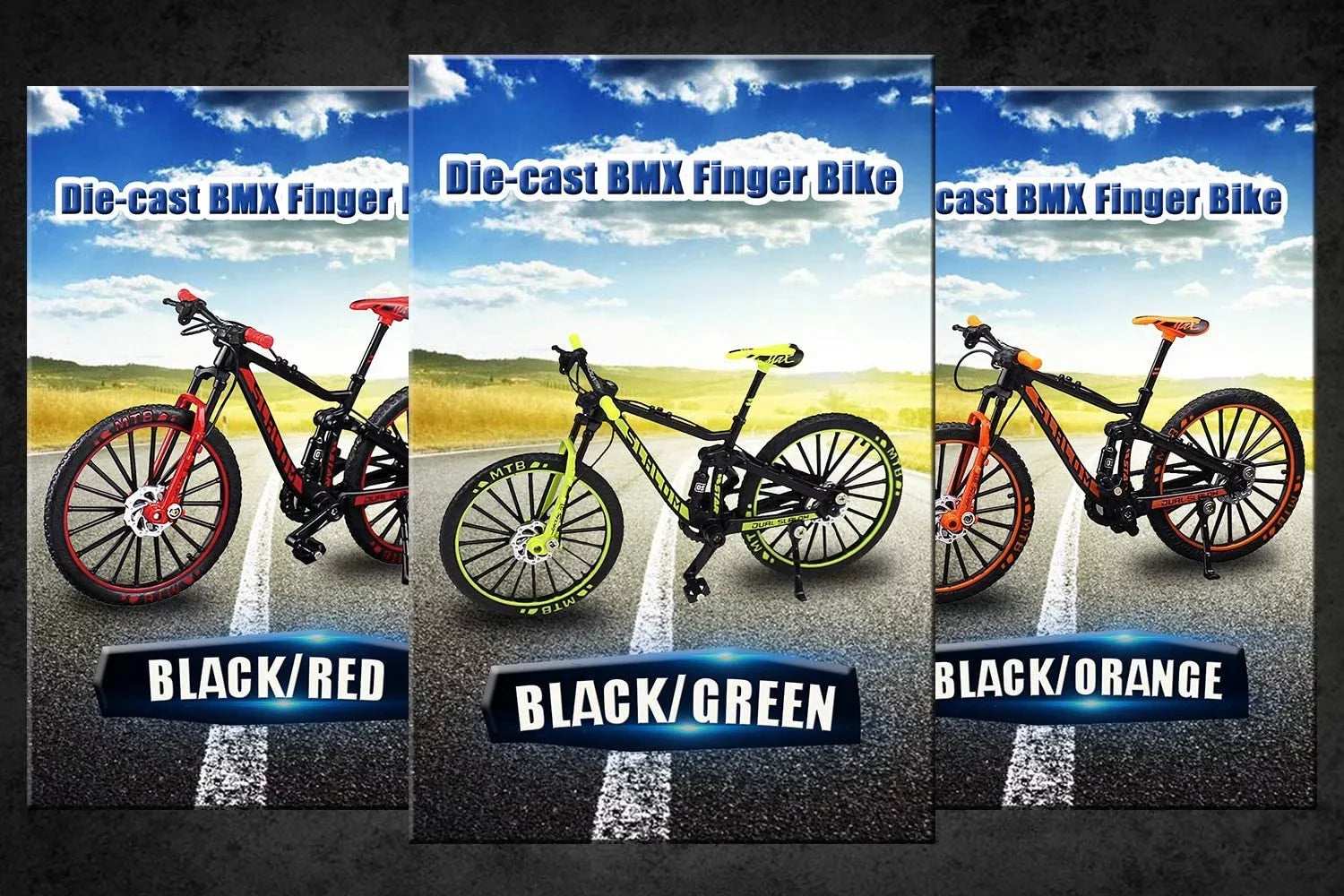 YEIBOBO for Collections BMX Die-cast Toy, (Black/Red) Finger Bike Mini Alloy Downhill Bike ! Model Mountain