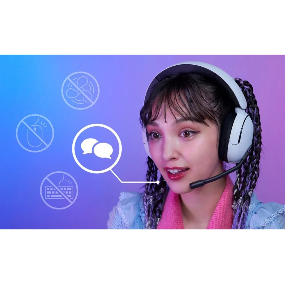 USB-A Bundle Sony Noise 2 WHG500/W INZONE Gear Wireless Enhanced H5 Pack Headset, Gaming to Protection 6 CPS Stand, Cable Deco & Foot USB-C Cancelling YR Pro Headphone White Audio with