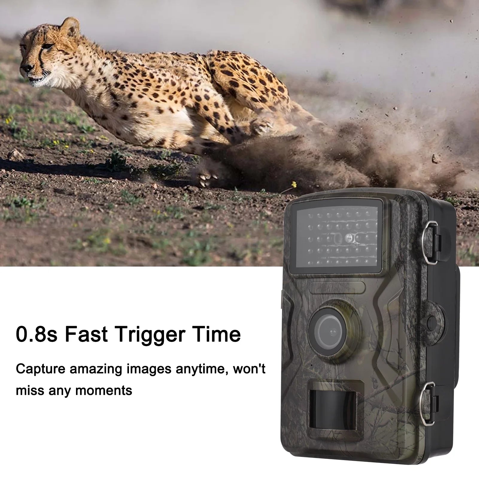 Vision Wildlife 2.0 Waterproof Trail Night Infrared IP66 Inch Motion Supports with 1080P TFT Activated Trigger Eccomum Tracking Camera 0.8s Color Time Camera 16MP Screen Camera