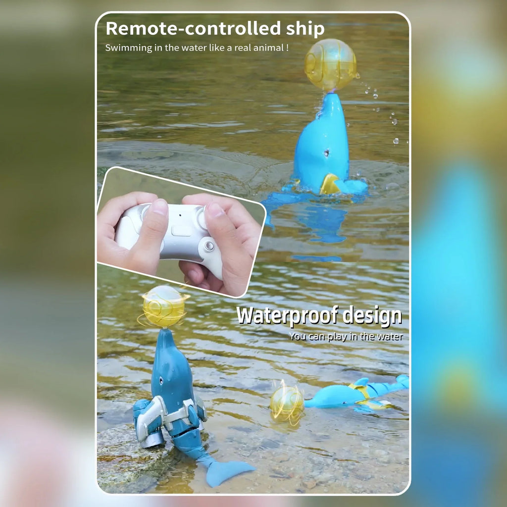 Kids Dolphin Waterproof River Toy Pool Animal Boat Head Click Animal Toy /one Waterproof Boat Kids Ball Head Remote Remote Remote Head boat,Demo Water Boat Pool Water Water