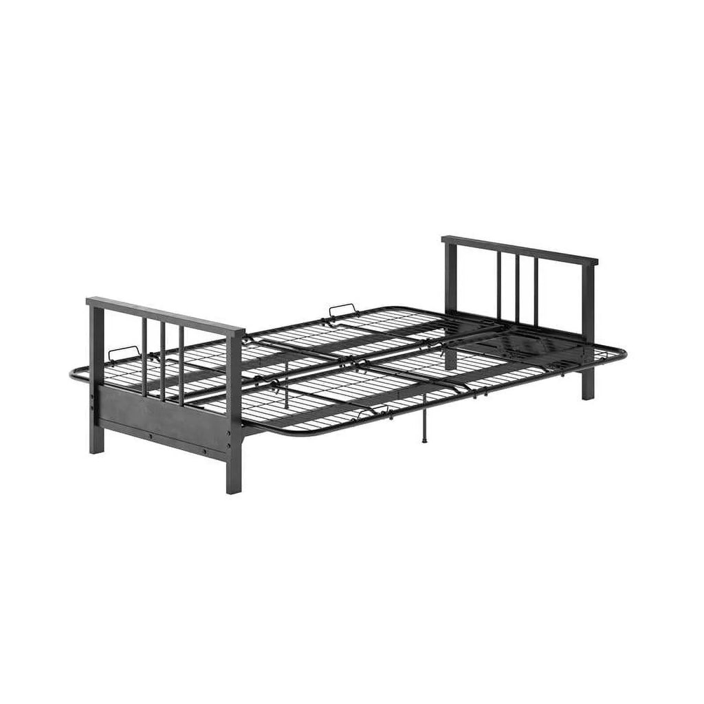 Thermobonded 6" Full Black DHP Metal Microfiber with Tallie Arm Futon Mattress