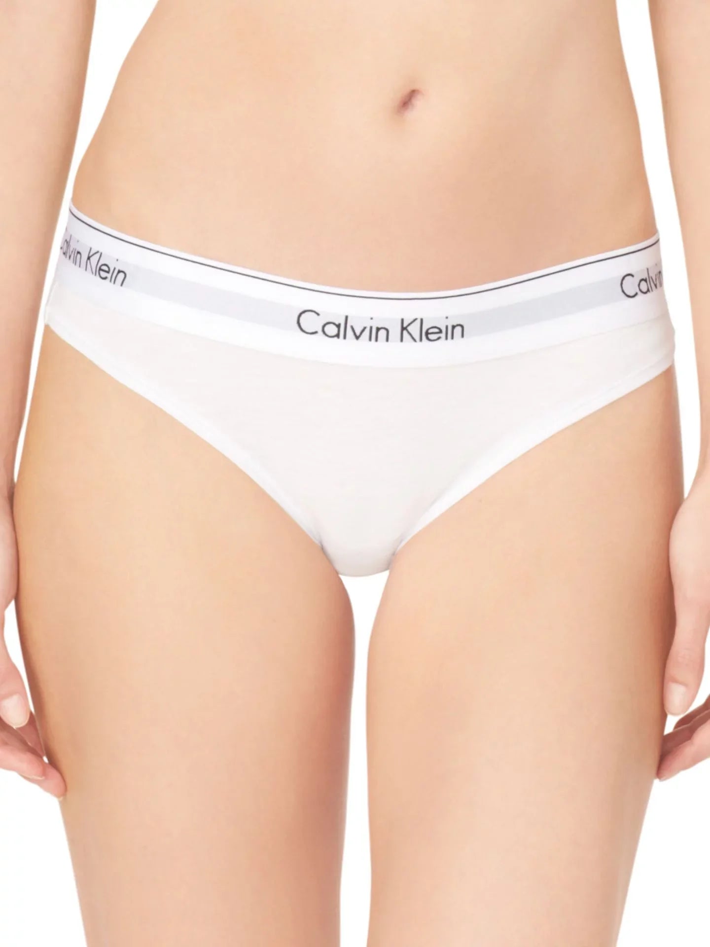 Calvin Small Bikini, Klein Cotton White, Women's Modern