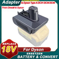 DC34 Vacuum Dyson DCB200 Adapter Cleaner For DCB205 to 20V A) DC35 Battery DC31 tools DCD771C2 Convert for DCB180 DCD985B Dewalt Animal DC44(Type