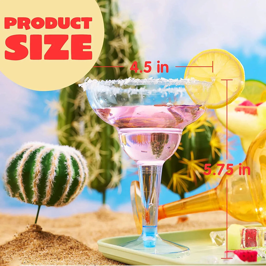 48 Decorations,12 Supplies Party Decoration Theme Fiesta Taco Mexican Party Cinco Party JOYIN Cups oz Margarita for Cinco Fun,Plastic Plastic Pcs Glasses De Glasses Margarita Mayo De Mayo