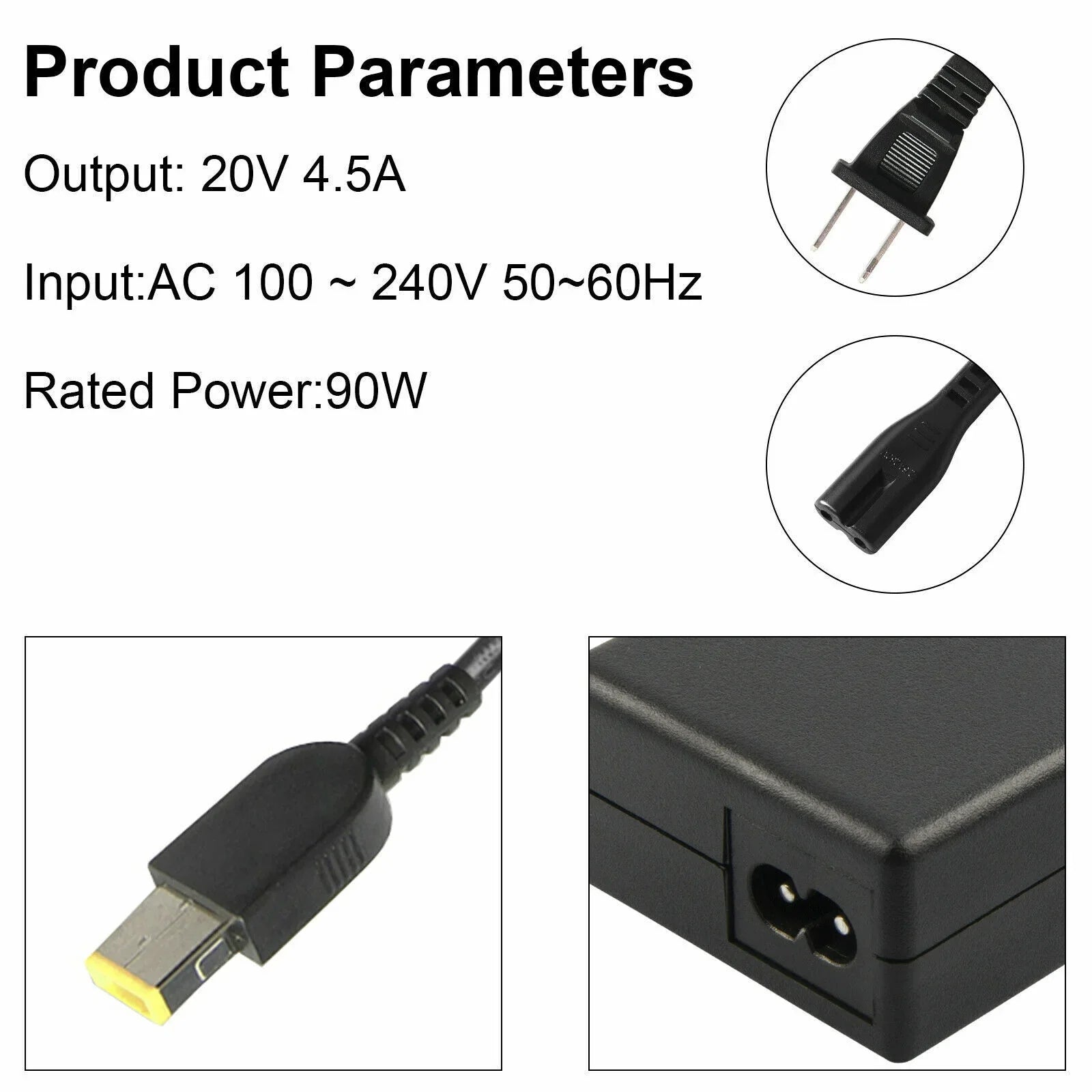 Power 90W of 5PCS Adapter Charger AC 20V 4.5A Thinkpad 0B46994 For Supply Lenovo