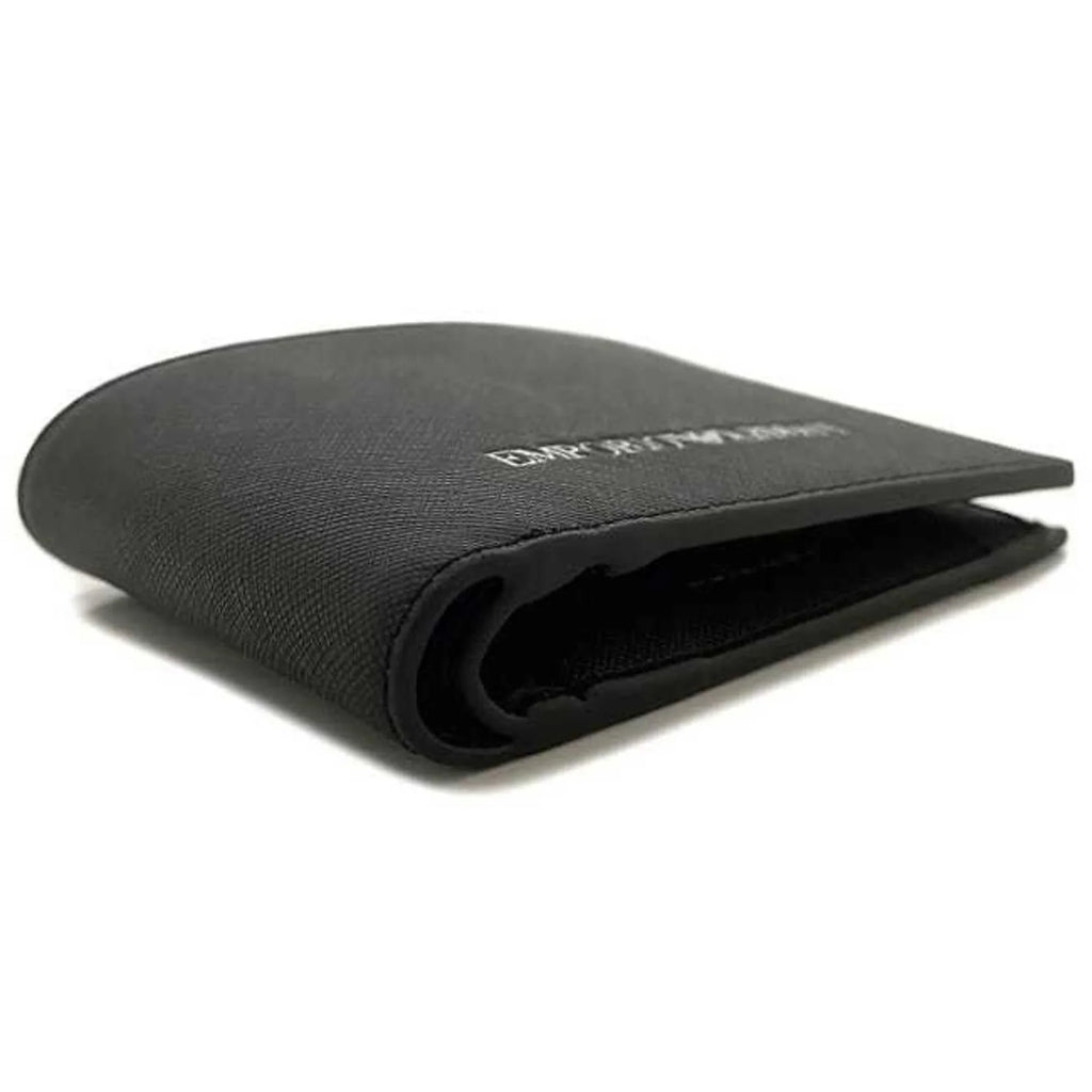 black Y4R165 Pre-Owned (Like folio New) Emporio white EMPORIO ARMANI Armani wallet men's leather