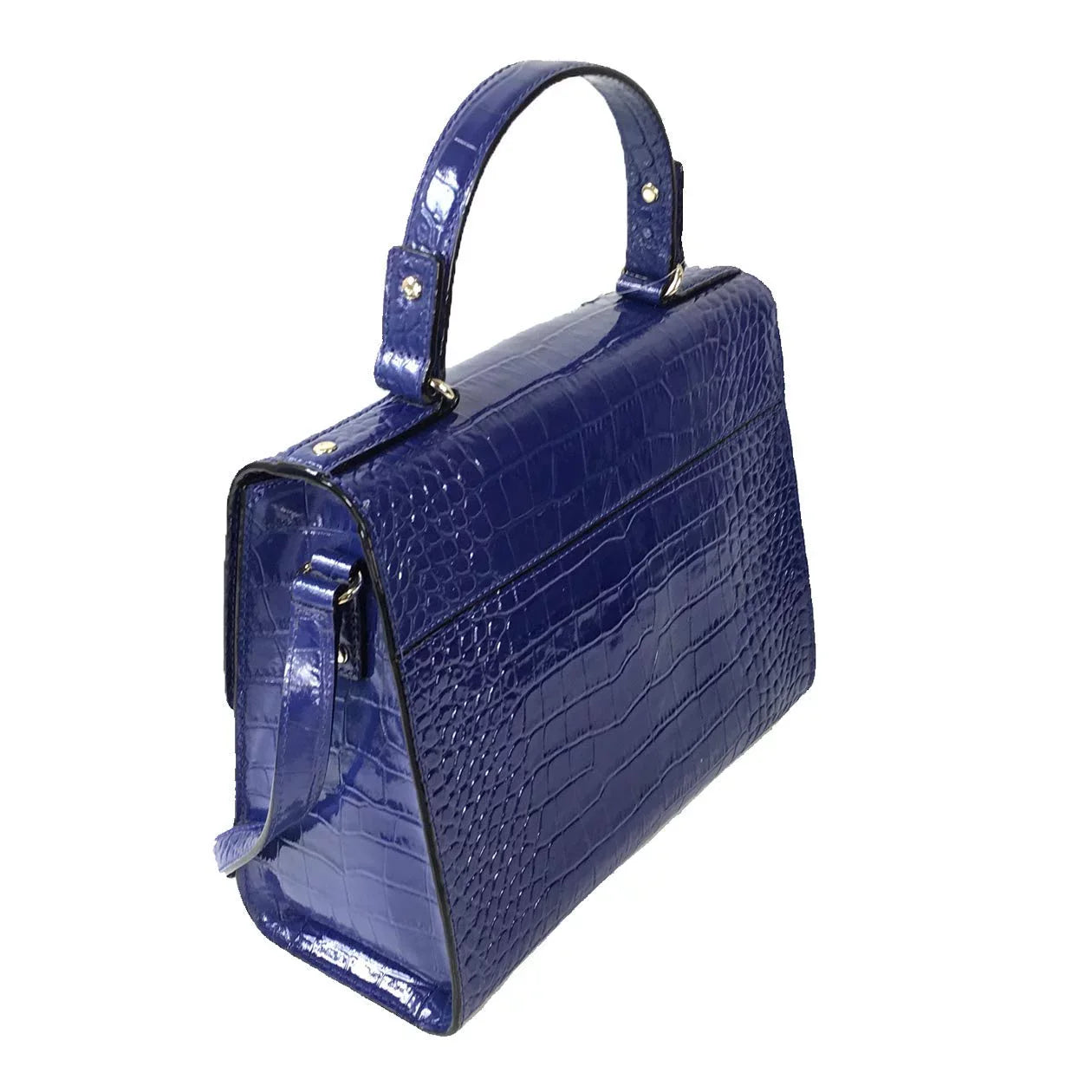 Blue York Kate Doris Knightsbridge Croco New Satchel, Asilah Spade Leather