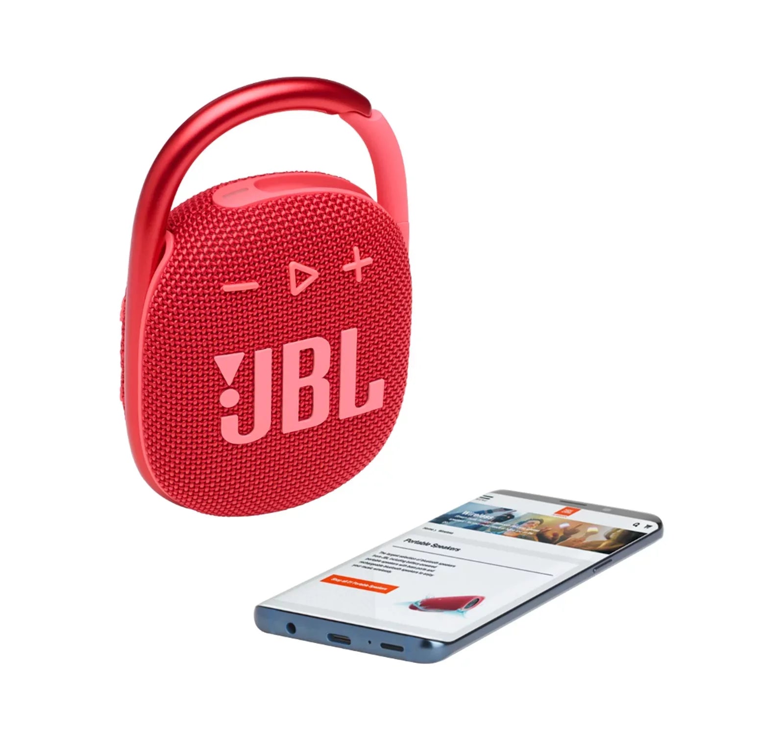 Restored Red Portable Speaker Bluetooth Clip (Refurbished) 4 JBL