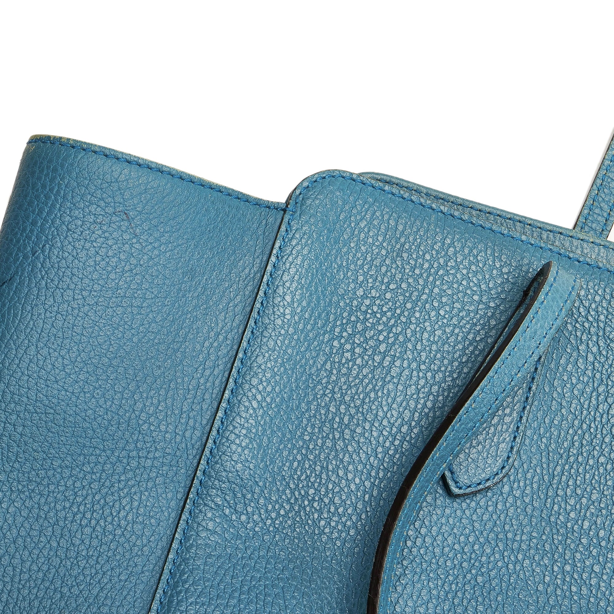 Authenticated Blue Gucci Pre-Owned Leather Swing Medium (Good) Bag Women Tote Calf