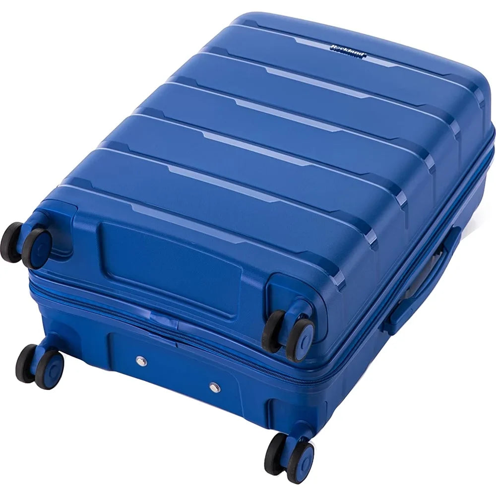 Luggage, 19", 27"- 23", Spinner Hardside Pasadena (Open Rockland Wheel Blue, Box)