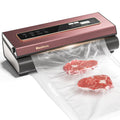 & (Pink) Precision Bags, Strip, Mesliese Dry&Moist 6-in-1 5 Preservation Rolls with Pre-cut 90Kpa Bag Widened Machine Powerful Modes 12mm System 2 Food Sealer Sealing Cutter, Vacuum Compact