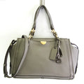 Shoulder (Good) Gray Coach Handbag Leather Bag Womens Pre-Owned