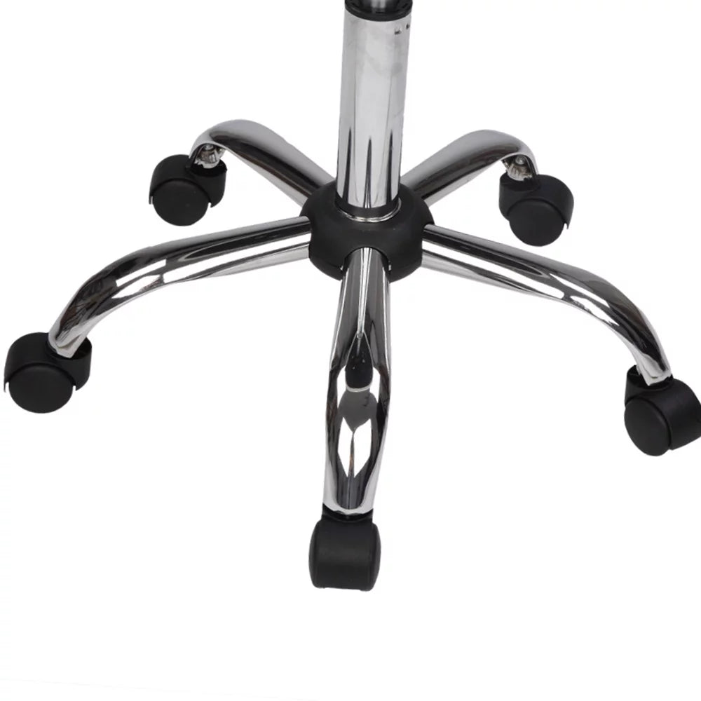 Backrest Stool Beauty for Clinic, Stool and with Salon, Technician Suitable Home Office Kitchen, Five-Star Medical White Feet Studio Round Plating