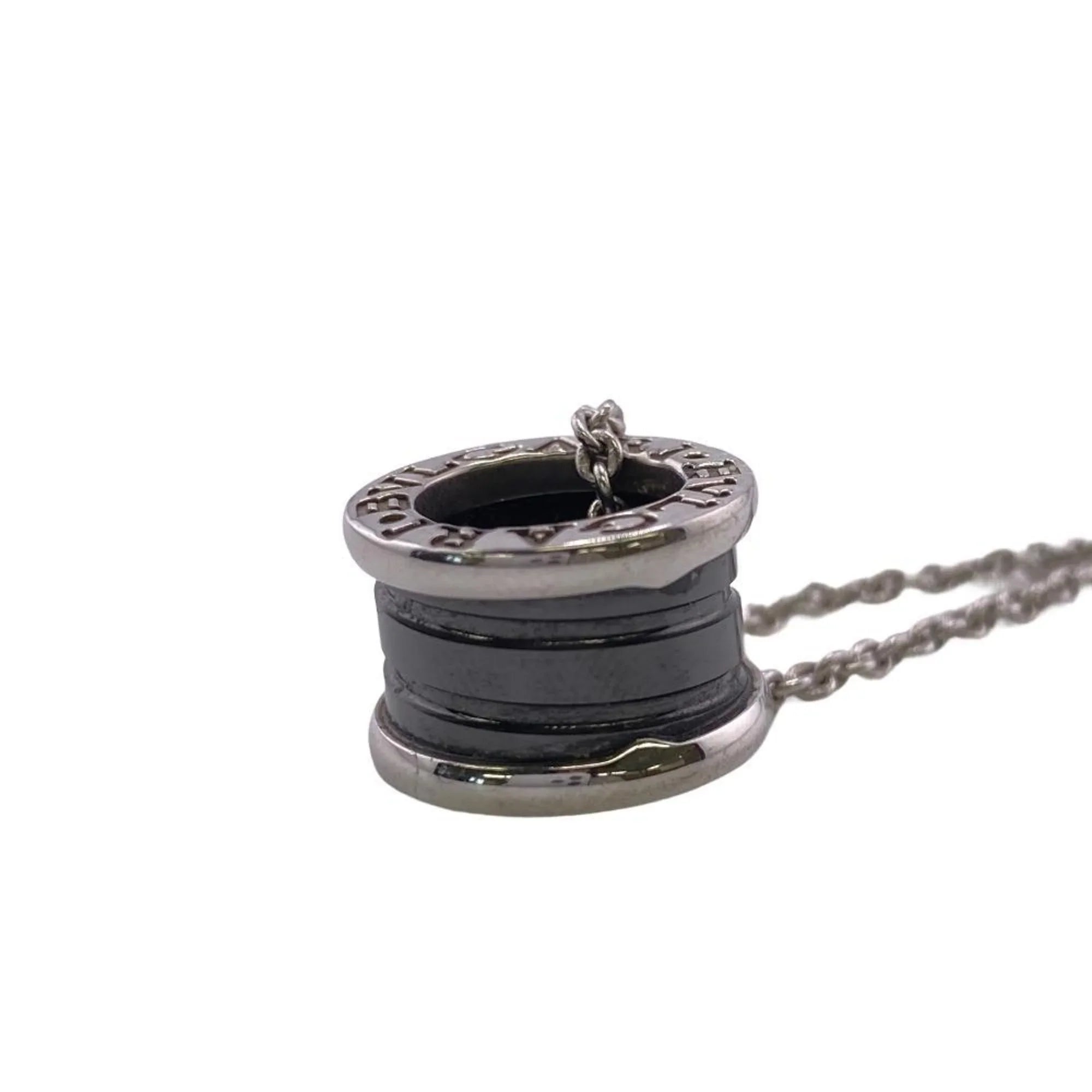 the Charity B. BVLGARI Necklace Pre-Owned Women's 925 Zero Black Z0005229 Men's (Fair) One Children Save