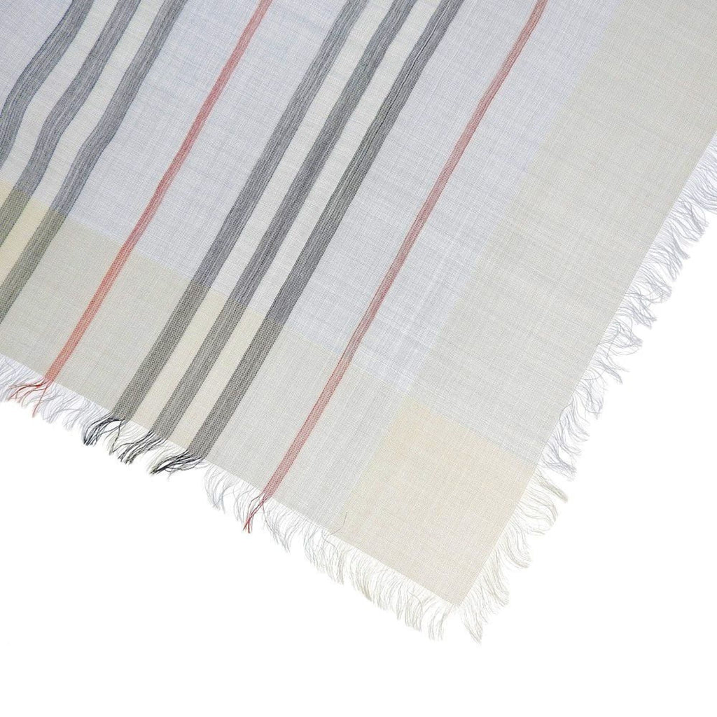 border New) (Like scarf Pre-Owned blue BURBERRY stripe silk wool light 80173691 Burberry