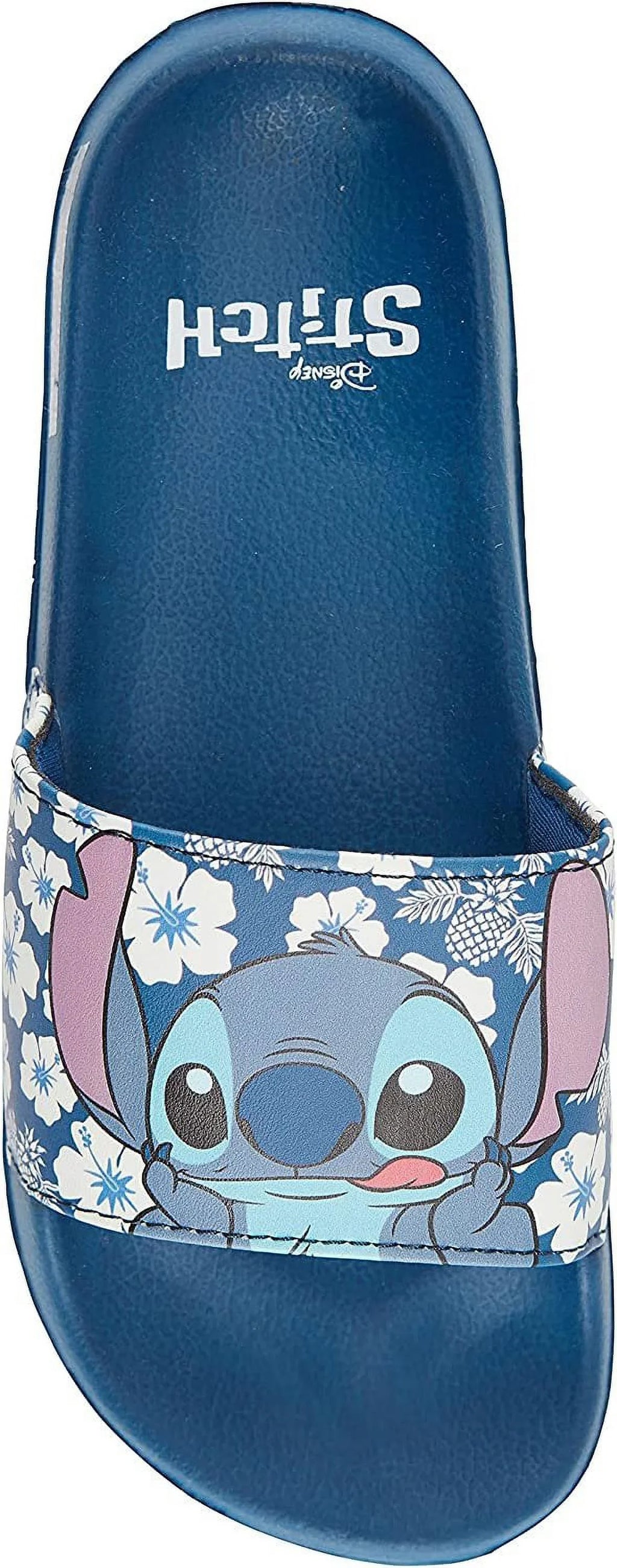 Stitch Slip-On Stitch Ladies Disney Printed Blue for Lilo 8 Slides, - Sandals and Women