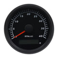 for Gauge Tachometer Geloo 85mm Meter Hour RV 0-4000RPM Boat Tachometer Marine Truck Car Waterproof