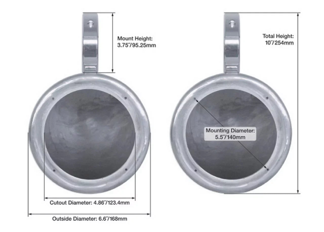 Surface MAC525W 360¡ã Swivel 5.25" White Mount Rockville 2) Pods Speaker Aluminum