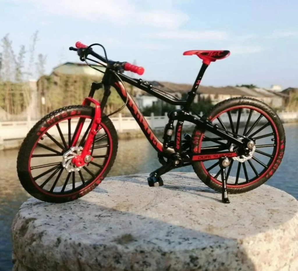 YEIBOBO for Collections BMX Die-cast Toy, (Black/Red) Finger Bike Mini Alloy Downhill Bike ! Model Mountain