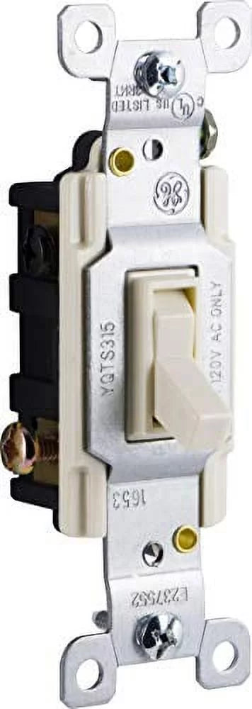 Almond, 15 Toggle Grounding Switch, Pack, GE Amp, 44032 Light 3-Way, Light 5