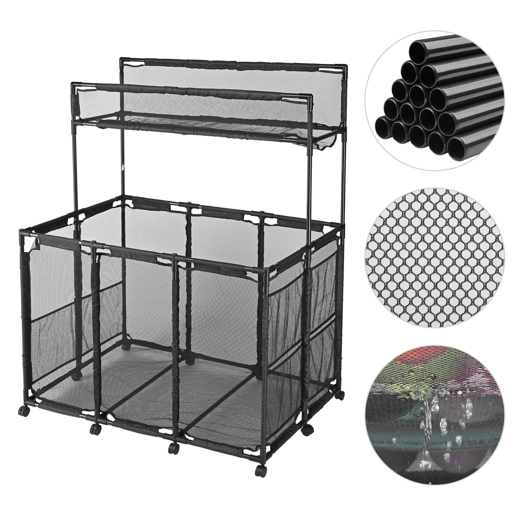 Storage Bin Essentials Pool Organize Blue - Pool Mesh with Cart Wheels - 10