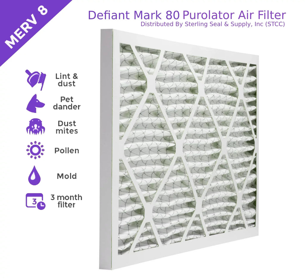 8, (6 Pack) Pleated DMK80 Filter, 18x22x1, Mechanical Surface MERV Purolator Air Extended