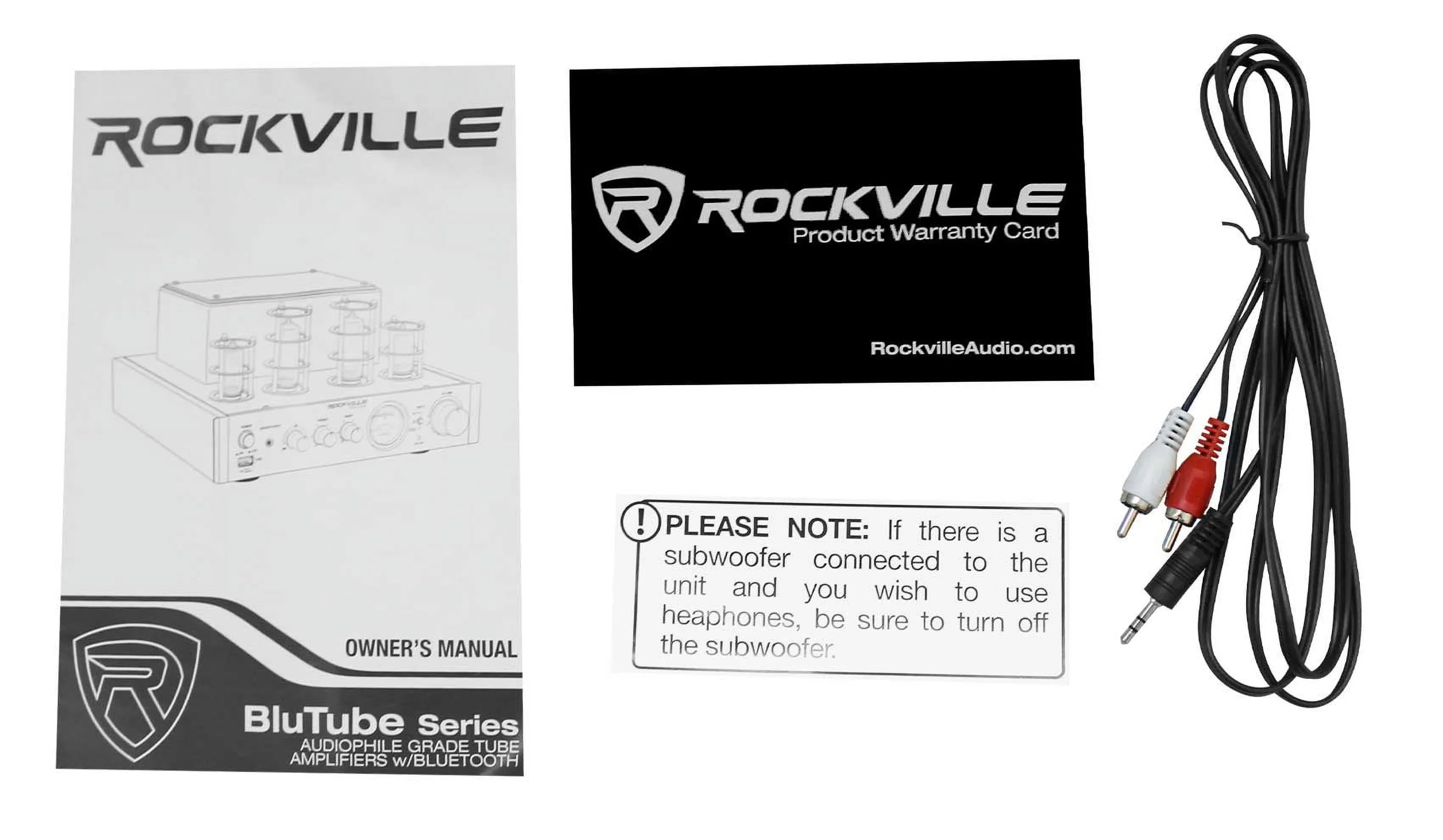 Ceiling Receiver+(8) LED Tube Theater Speakers Rockville Amp/Home 6.5" White