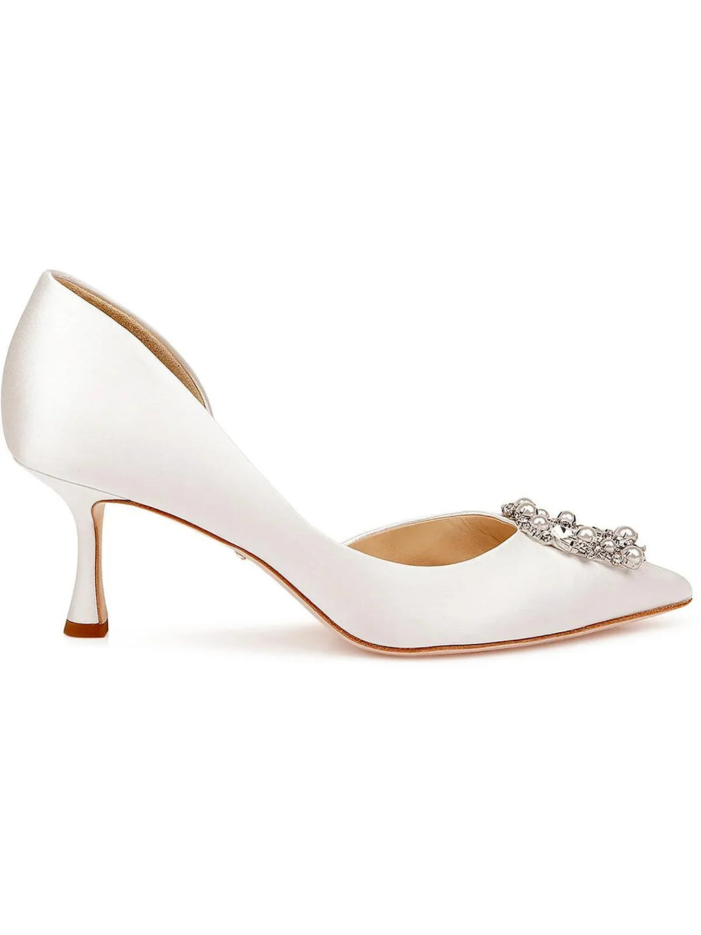 Mischka Badgley Embellished Satin Fabia Womens Pumps