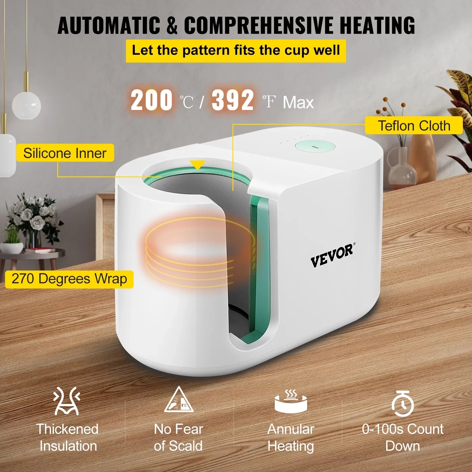 Cup Pro Machine DIY Transfer Press Presents with Coffee Friends Sublimation Printing Machine, Easy Gi 11-15oz, Press One-touch Automatic Mug Portable Press as VEVOR Presser Mug Mug Button, Heat Family