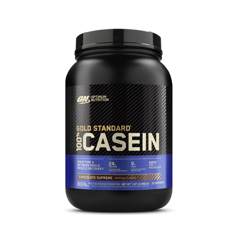 Protein Chocolate Optimum Nutrition, g 100% 24 Gold 25 1.87 Powder, Servings Supreme, Casein, Standard lb,