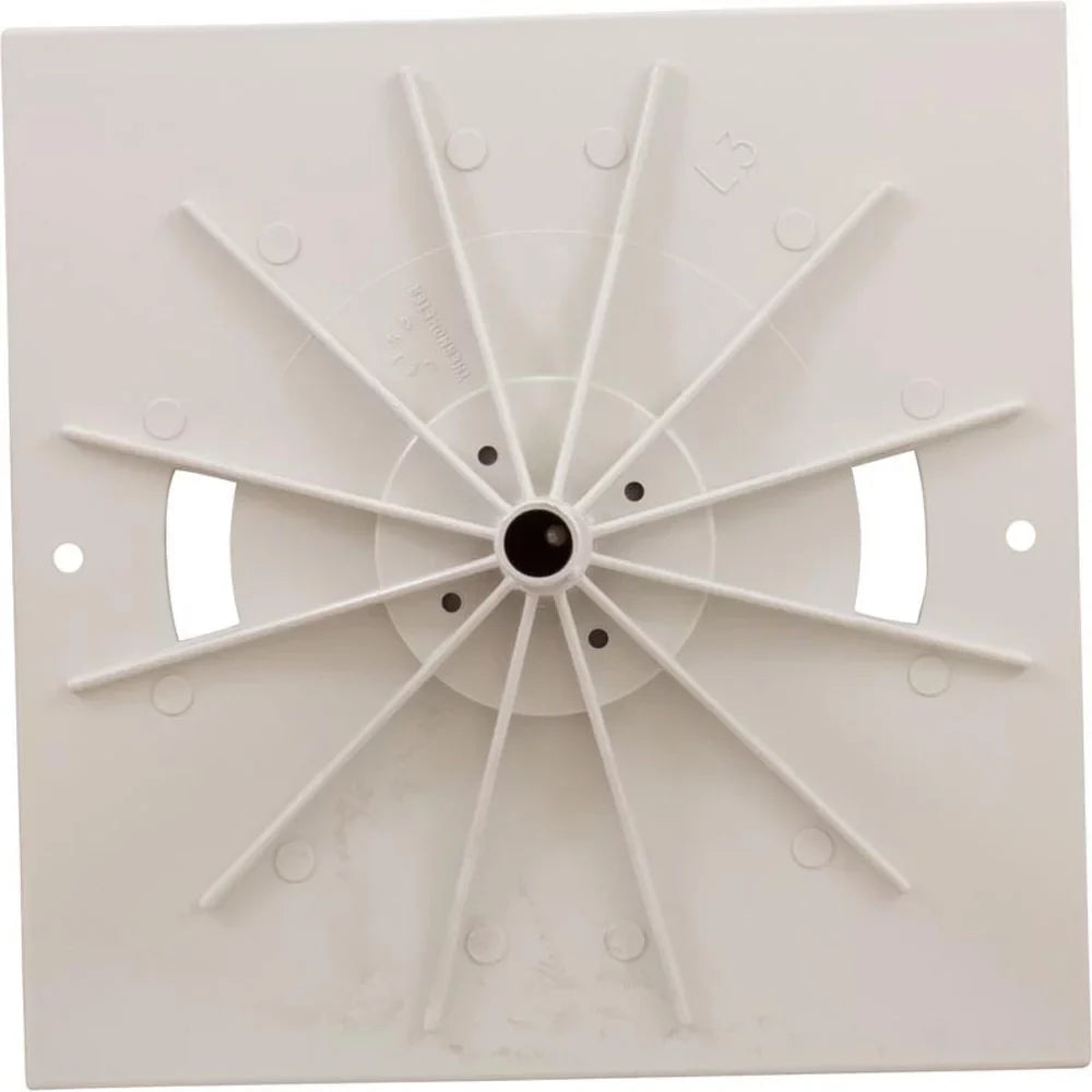 White 9.87" Square - Thermometer L3 Lid with Pentair Skimmer