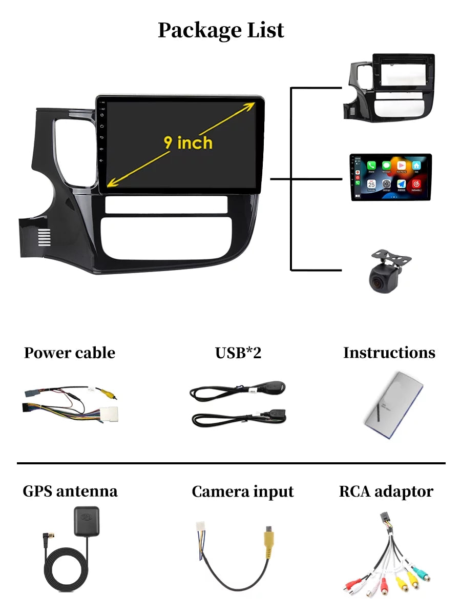 Car For Android 2012 Radio 2018 GG0W Carplay Mitsubishi Multimedia Auto Navigation GF0W - GPS Outlander Player Android 3