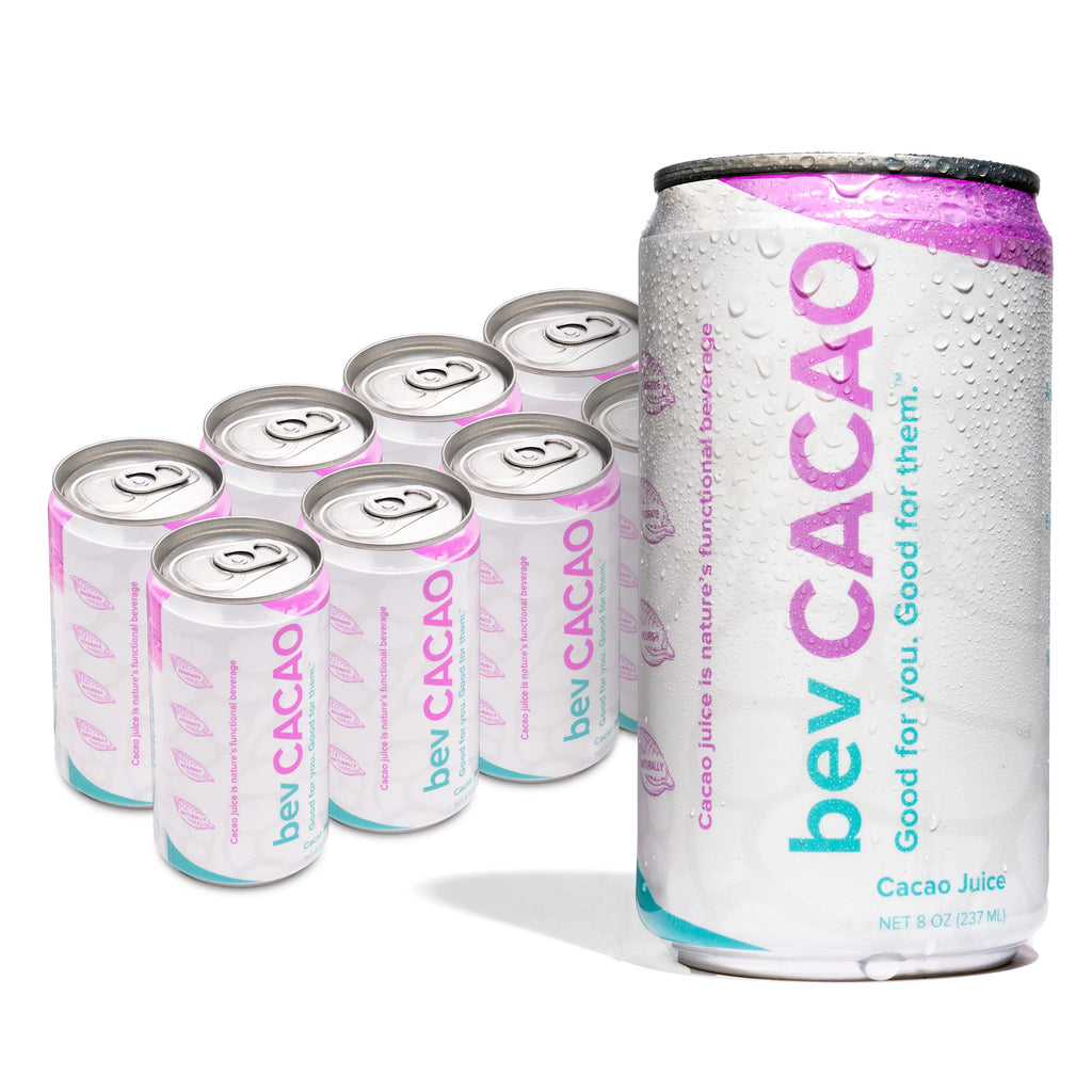 | Healthy Cacao Hydration. Cocoa Natural Energy of Improves 8.4oz Cans bevCacao Superfruit the Antioxidant Fruit | Pod. Drink| 8 Highest Juice Electrolytes | Pack Boost