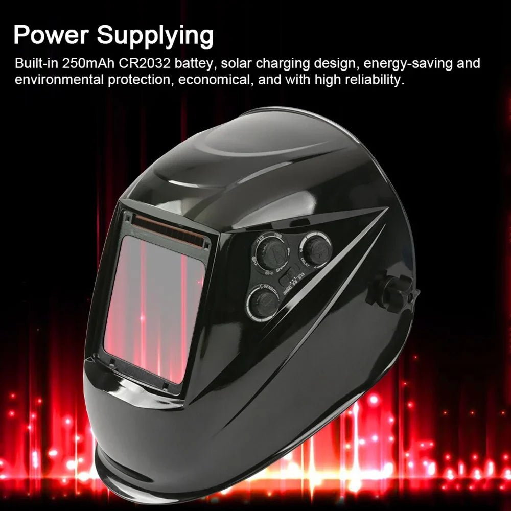 Color Facemask Grinding Resistant Temperature Large Welding Automatic Cutting Dimming View Solar True 130â?High for Welding Auto Charging Facemask Welding Yabuy Arc Darkening