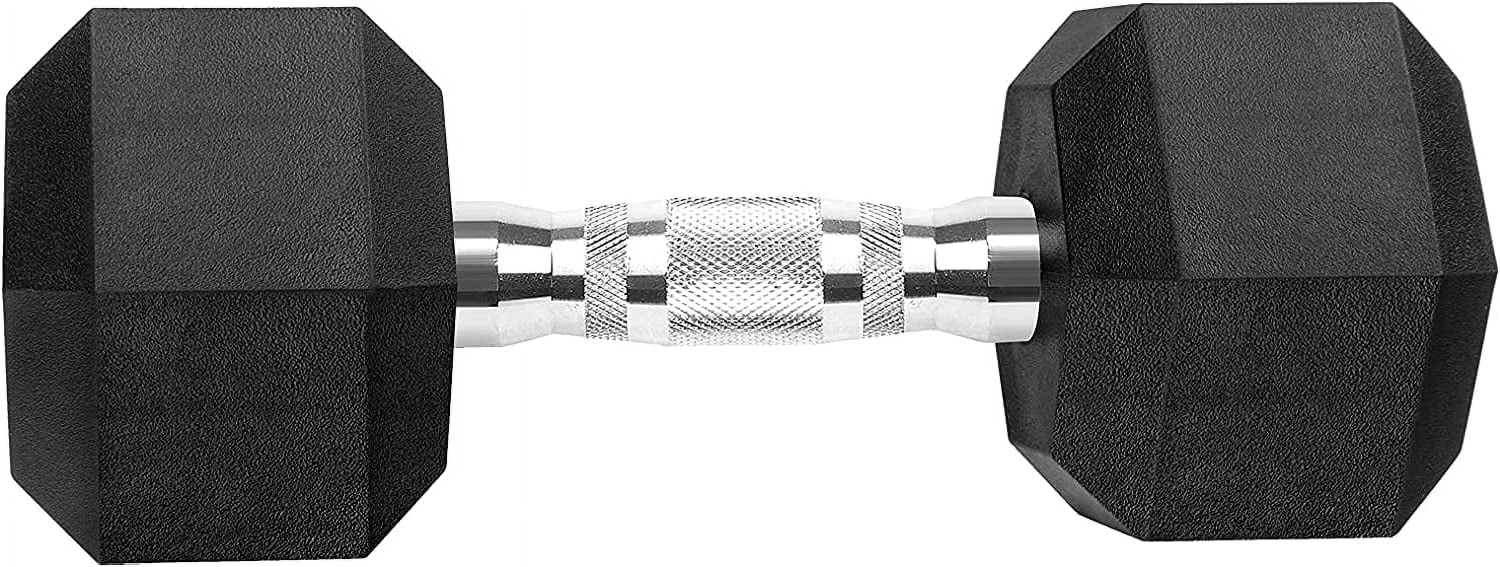 Dumbbells Set 150 with Dumbbell and Rubber Hex Pound Rack Coated