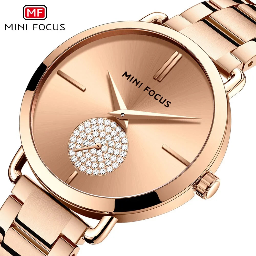 Brand Relojes Femme Women's For Mujer MINI Girls Feloj Fashion Watches Stainless Wristwatch Ladies Steel FOCUS Luxury Top Montre