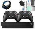 One Headset Console Controller 2 X 1TB Black Gaming Xbox Cleaning Microsoft with Kit