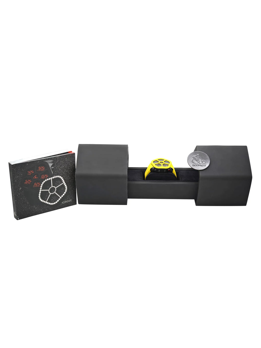 Watch GH100.11.NS.PC.ANH4D Carbon Bezel Ghost Steel Quartz Jacob & Yellow Co.