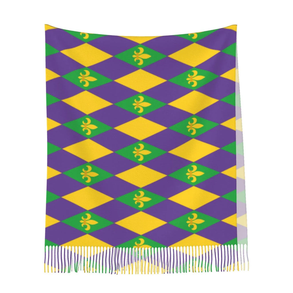 Women Scarves Feel Cashmere Bingfone Winter Gras Gifts- Warm Print Large Soft Mardi Scarf For Art Wrap Elegant Shawl