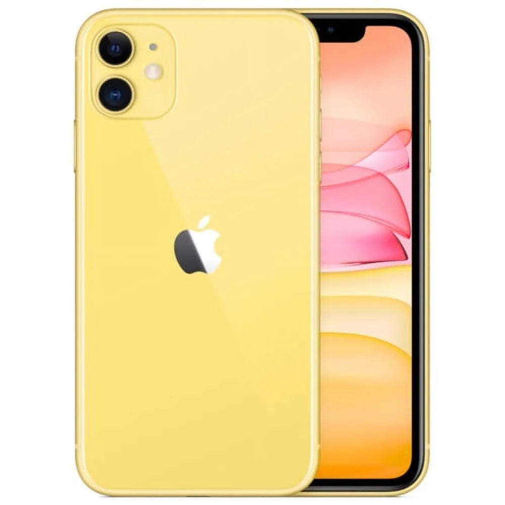 Unlocked AT&T 11 T-Mobile Yellow Restored iPhone (Refurbished) LTE GSM 64GB 4G Smartphone Apple Verizon