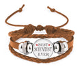 Bracelet ever scientist Wristband Best Profession Leather Quote Ornament Jewelry