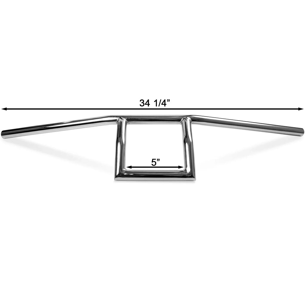 Attack with Chrome Window 400 FZR Handlebar 600 Motorcycle 1" Box Compatible Style 750 Yamaha 1000 Krator