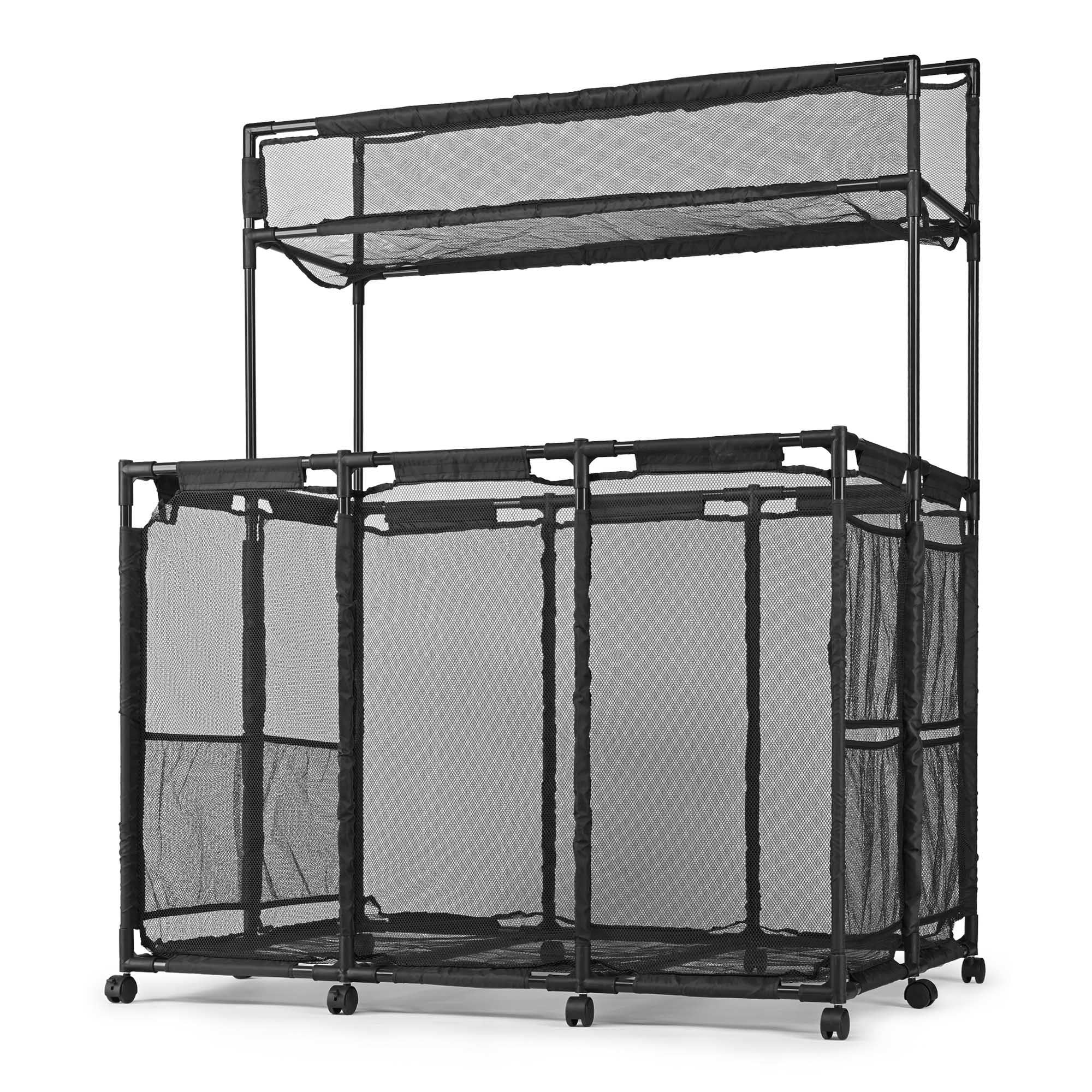 Storage Bin Essentials Pool Organize Blue - Pool Mesh with Cart Wheels - 10