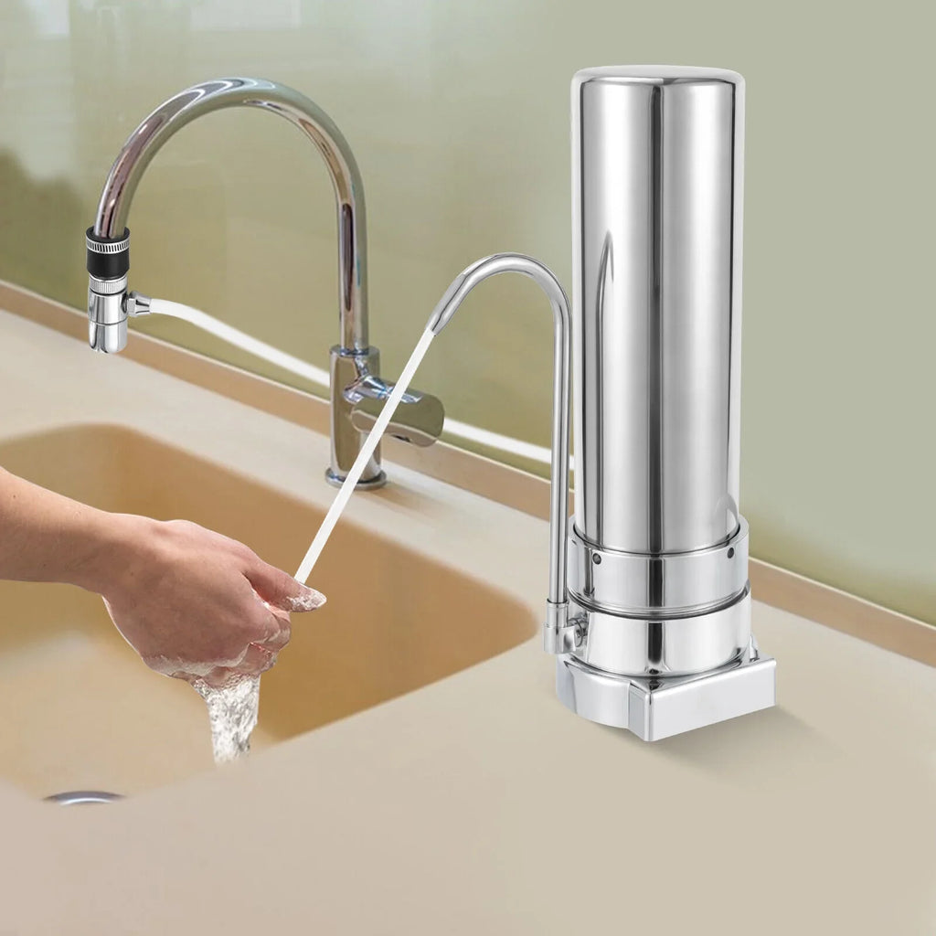 Filter Filtration Countertop Sink Water System Stainless Silver Drinking Tap Filter