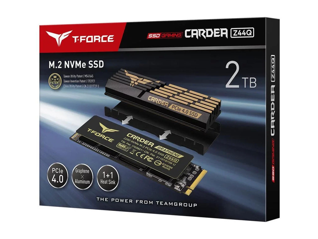 PCIe TM8FPQ002T0C327 1.4 x4, Z44Q 2TB State Group NVMe T-FORCE 2280 CARDEA (SSD) Solid Internal Gen4.0 Drive M.2 Team